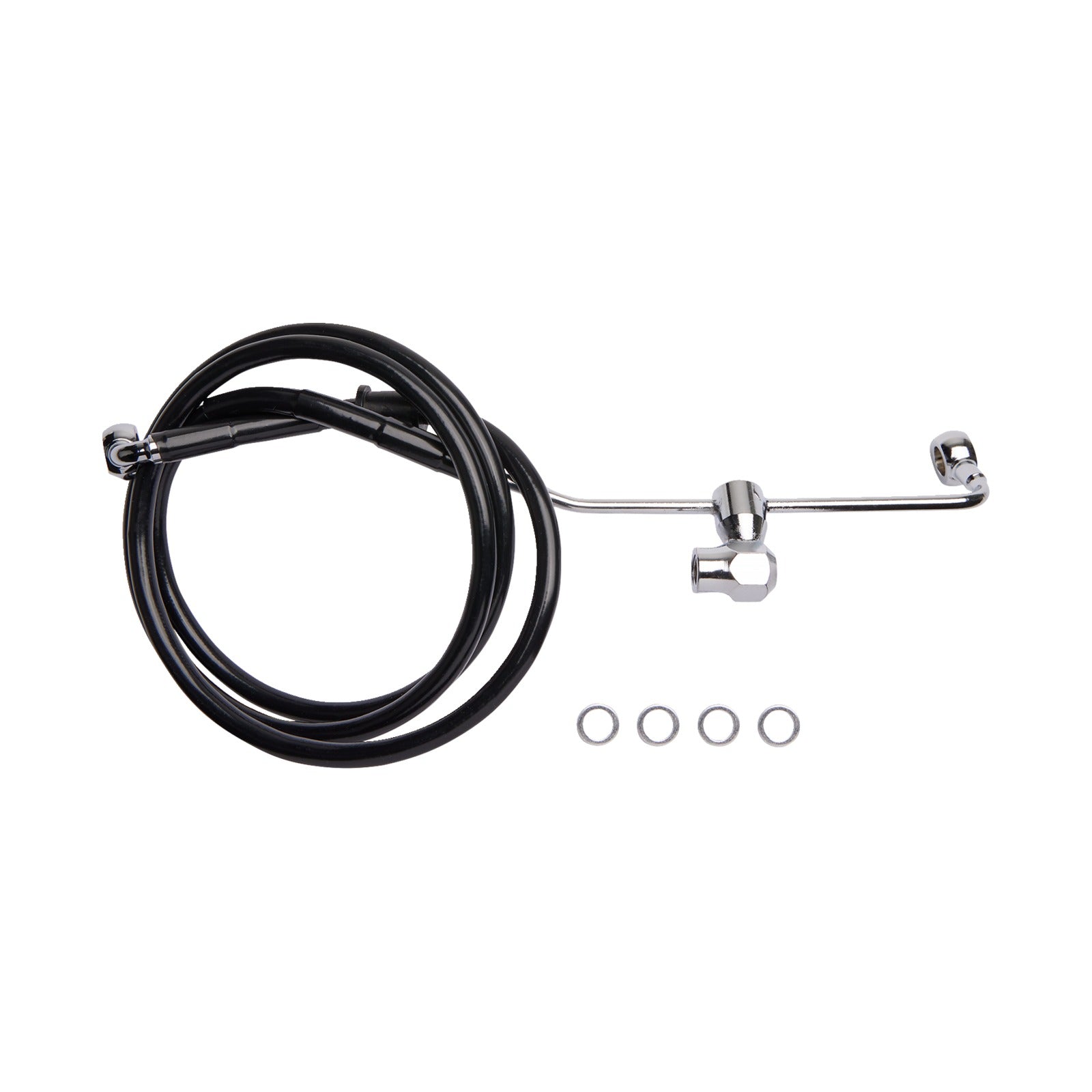 DRAG SPECIALTIES - BRAKE LINE - REAR - NON-ABS - BLACK