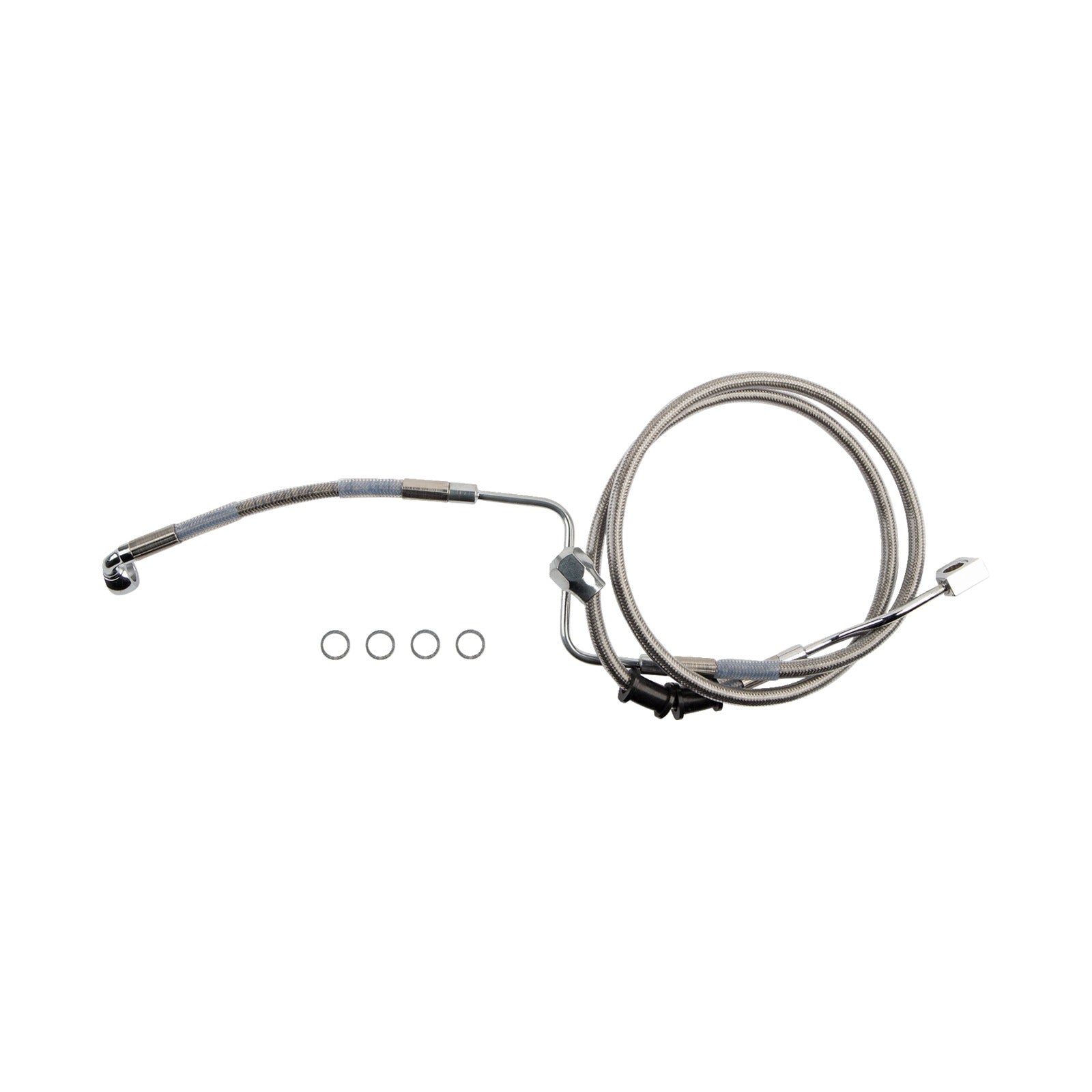 DRAG SPECIALTIES - BRAKE LINE - REAR - MASTER CYLINDER TO ABS - STAINLESS STEEL