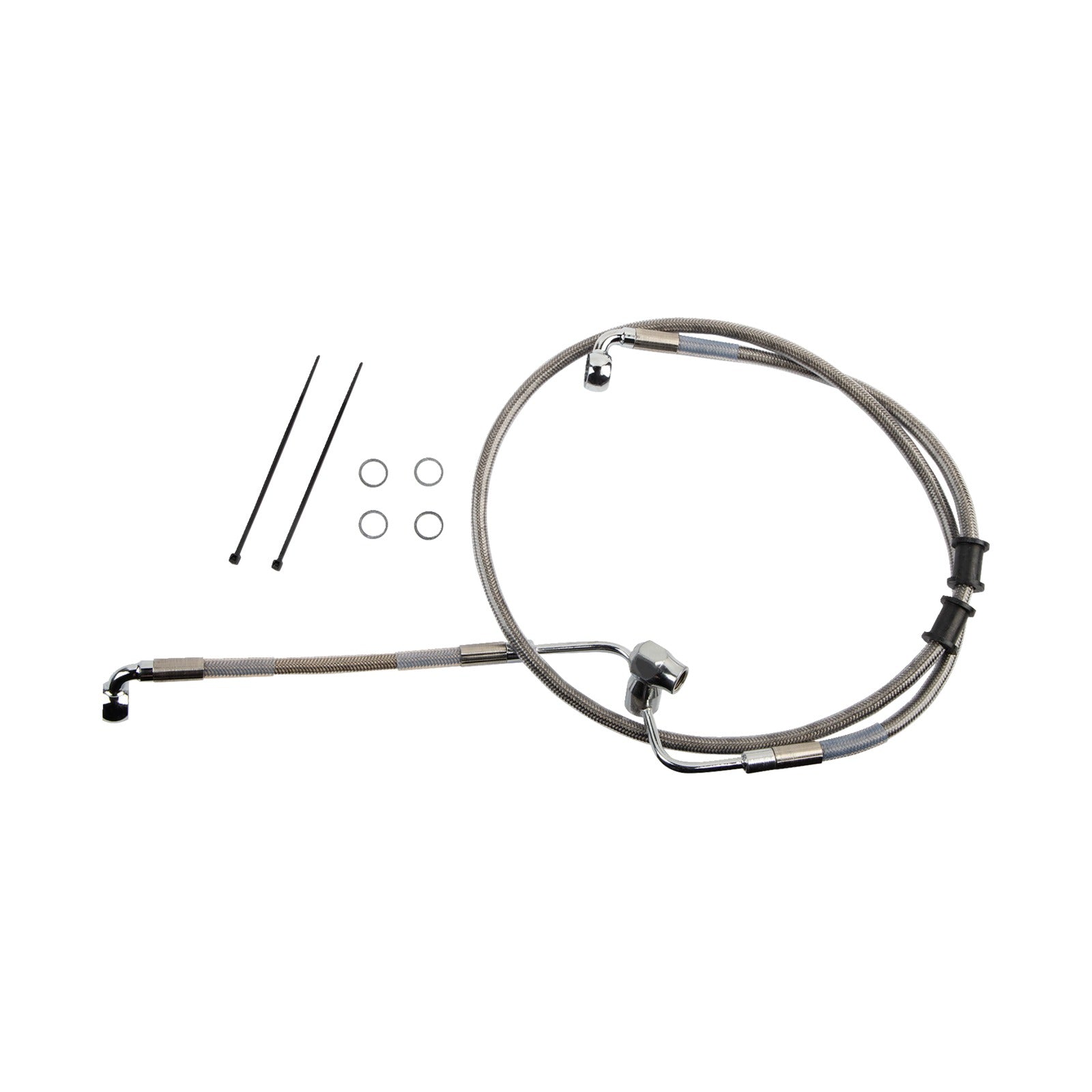 DRAG SPECIALTIES - BRAKE LINE - REAR - NON-ABS - STAINLESS STEEL