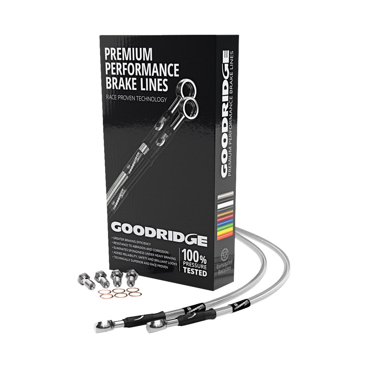 GOODRIDGE - BRAKE HOSE KIT - FRONT - FLH '96-'07 - +6"