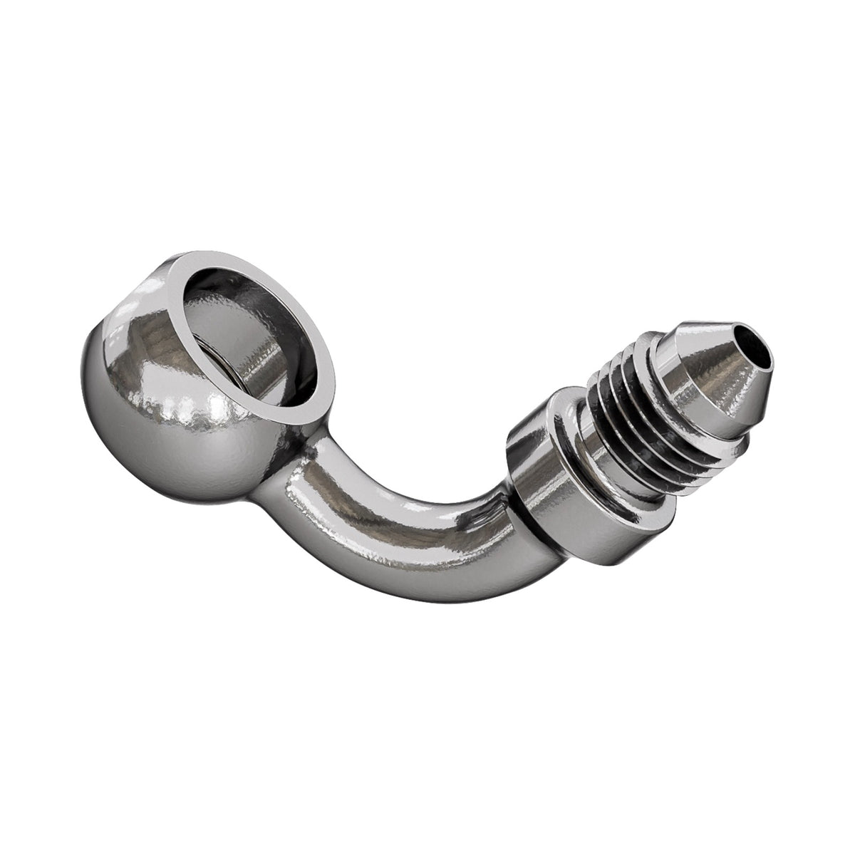 GOODRIDGE - BANJO ADAPTOR - 3/8" / M10 BOLT - 90 DEGREES - STAINLESS STEEL