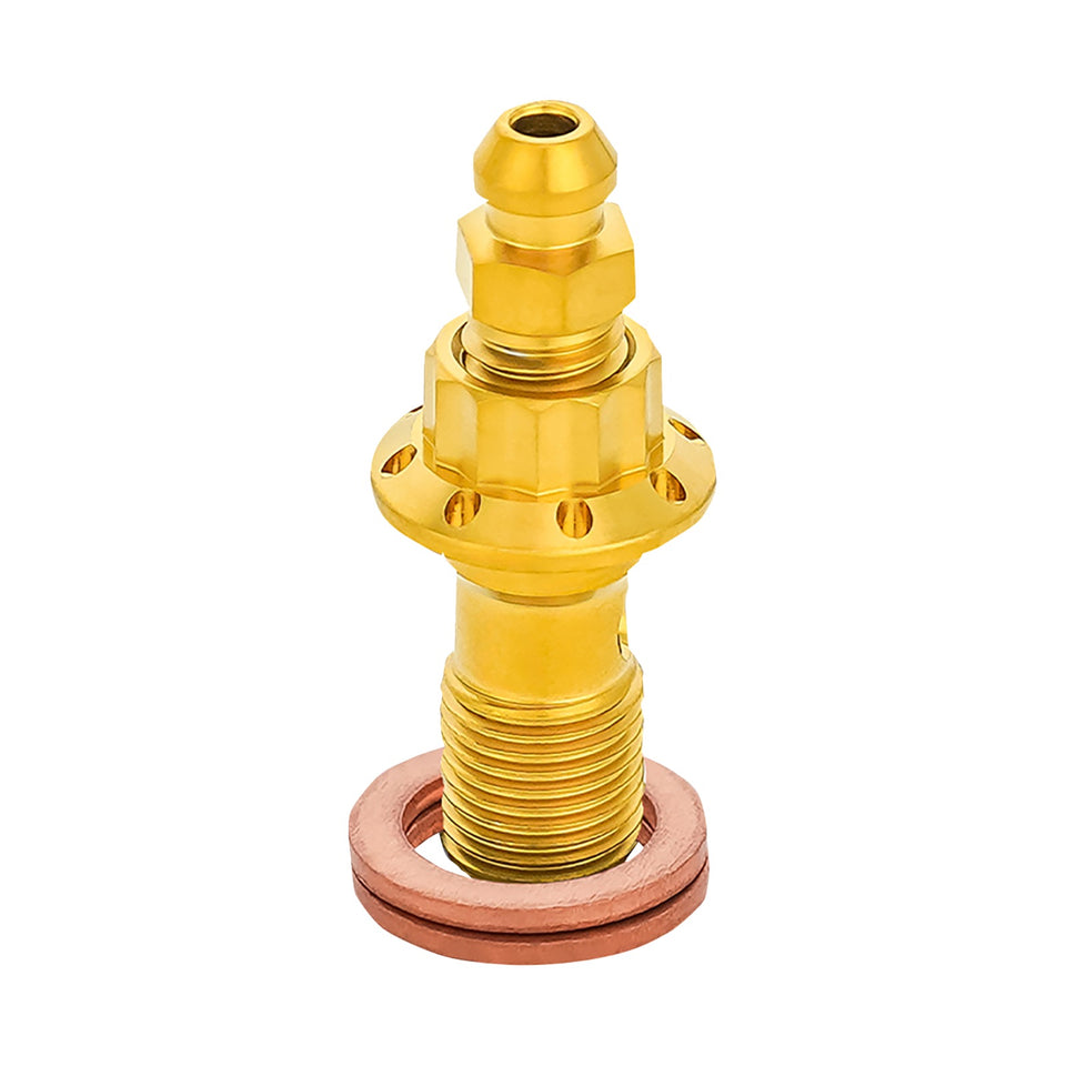 ARLEN NESS - BANJO BOLT WITH BLEEDER - 10MM - GOLD