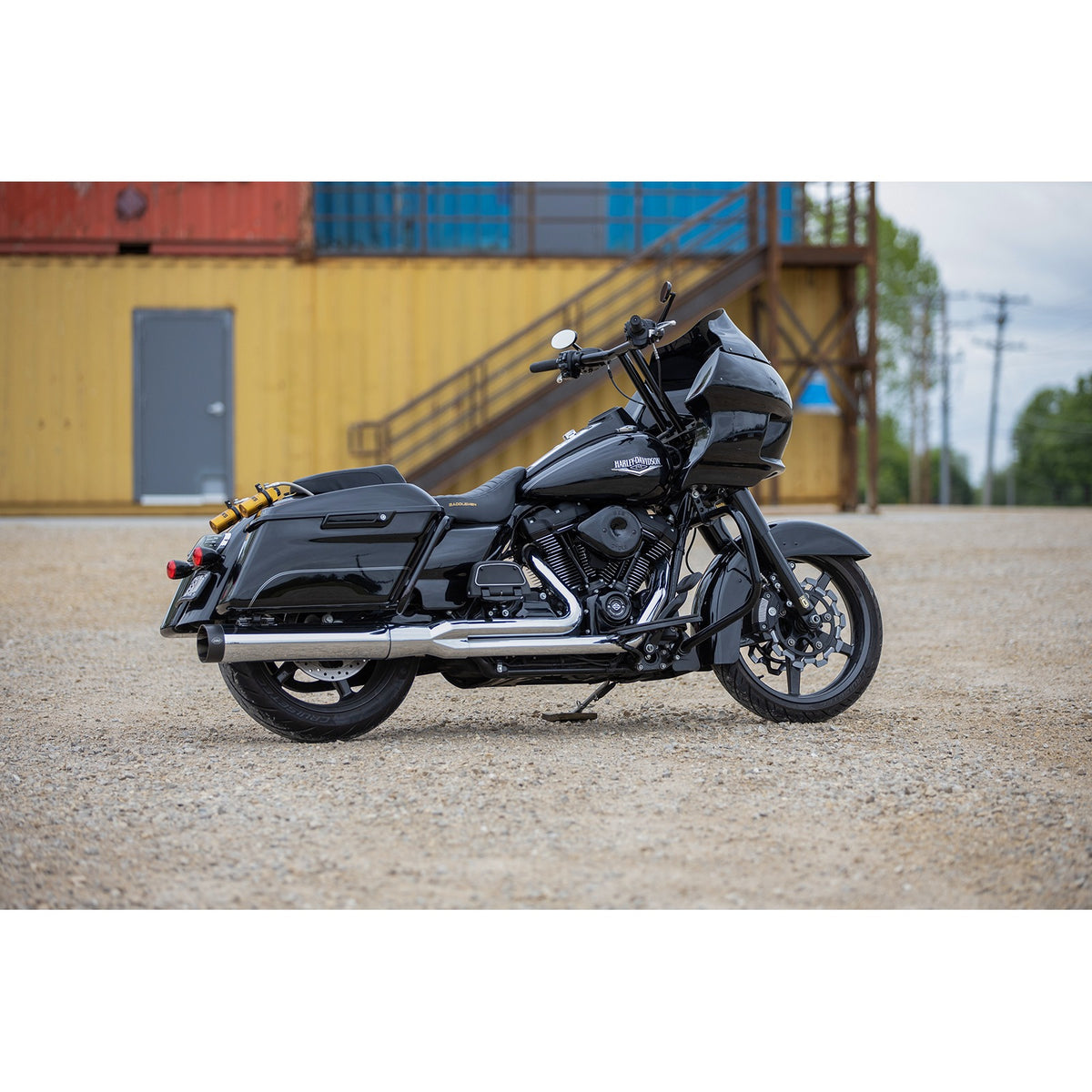 S&S CYCLE - 2-INTO-1 SIDEWINDER(R) EXHAUST SYSTEM - '95-'16 FL - CHROME