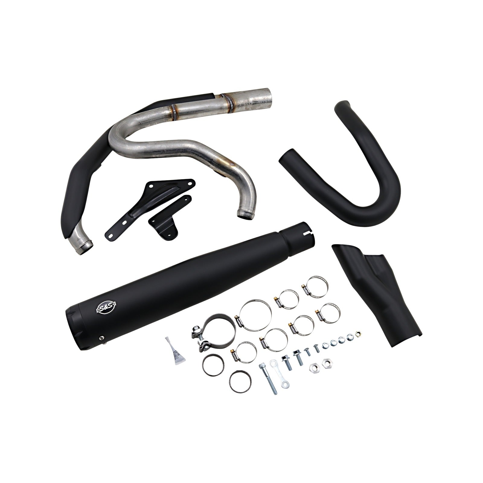 S&S CYCLE - 2:1 EXHAUST FOR M8 SOFTAIL - BLACK