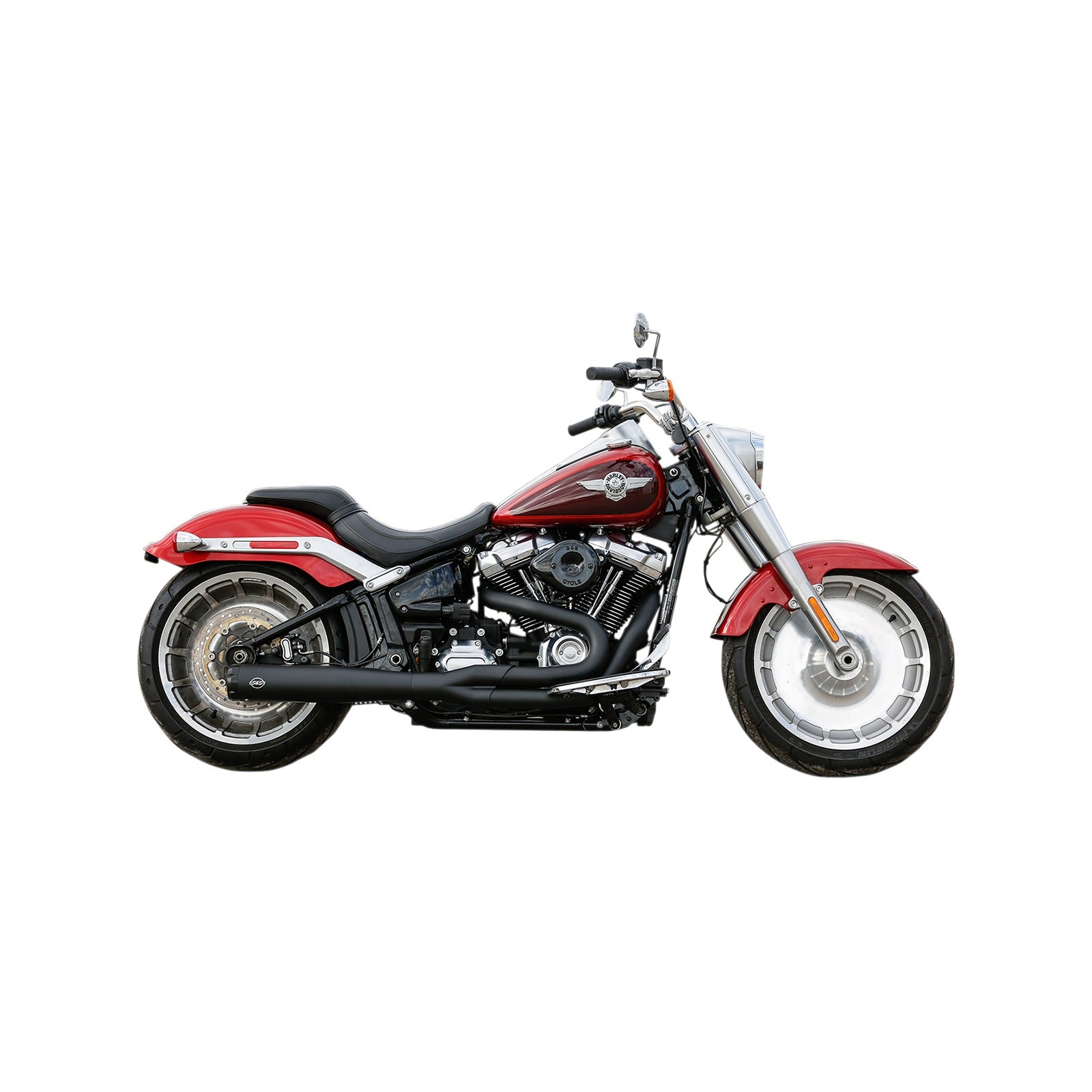 S&S CYCLE - 2:1 50 STATE EXHAUST FOR M8 SOFTAIL - BLACK