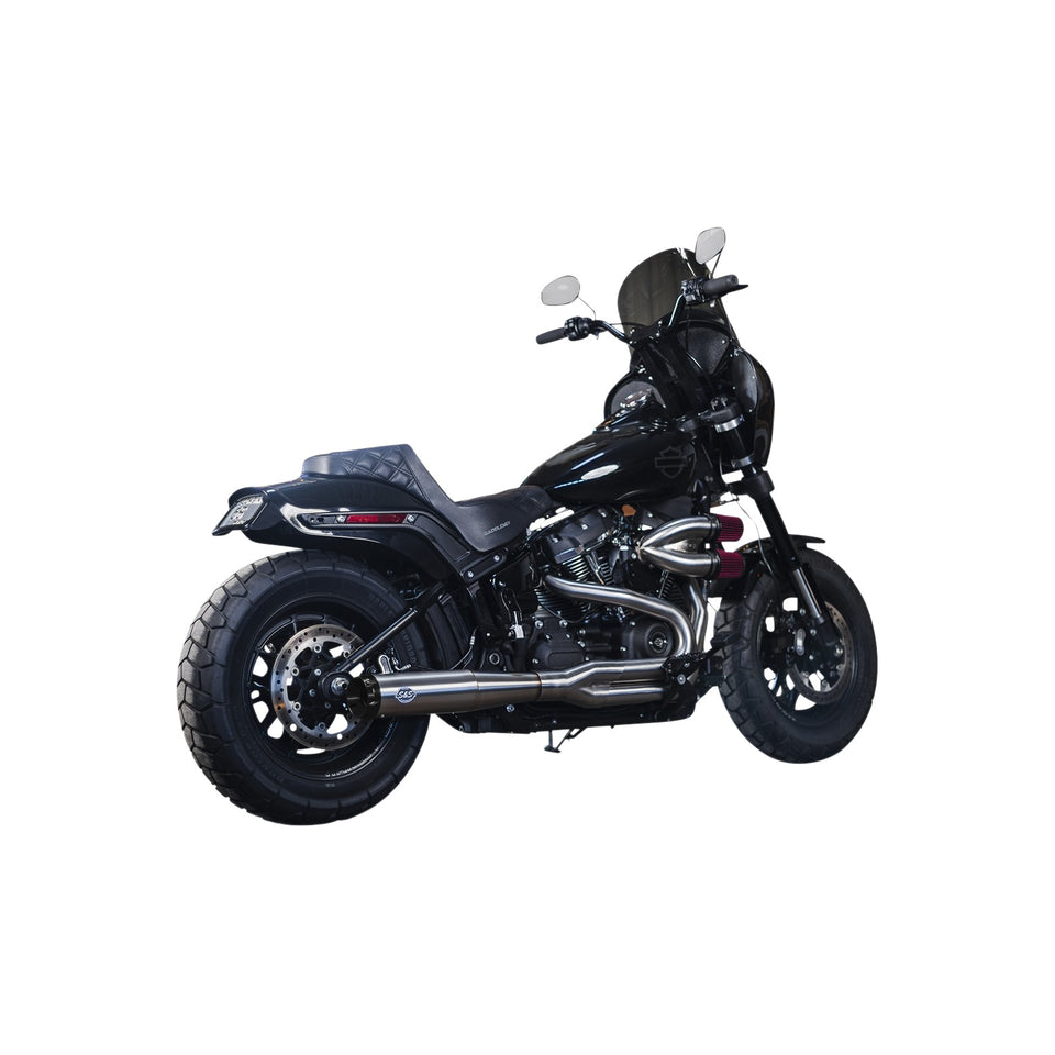S&S CYCLE - 2-INTO-1 SUPERSTREET EXHAUST SYSTEM - 50 STATE - M8 SOFTAIL - STAINLESS STEEL
