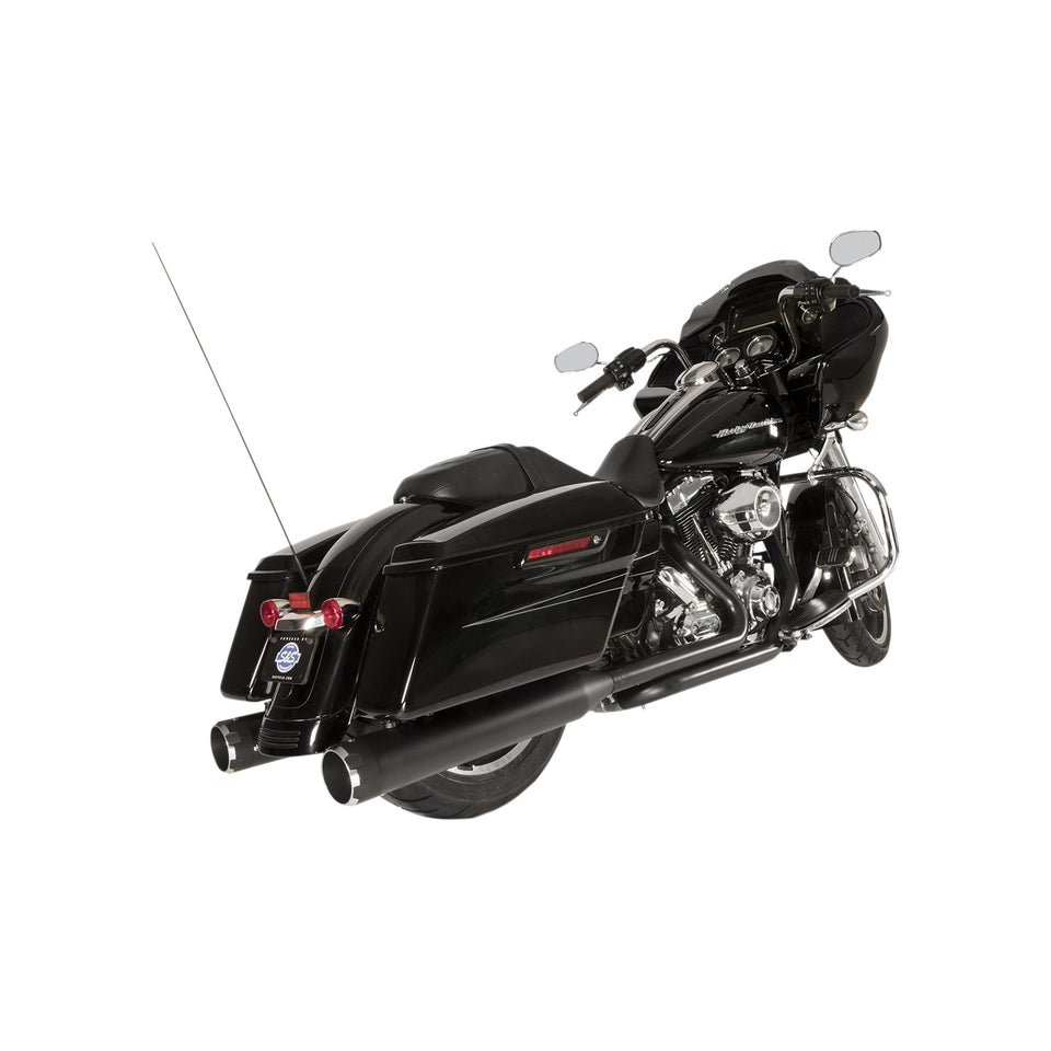 S&S CYCLE - EL DORADO DUAL EXHAUST SYSTEM - BLACK - BLACK THRUSTER