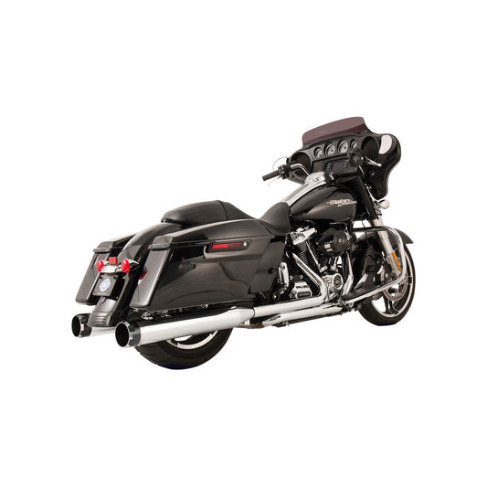 S&S CYCLE - EL DORADO DUAL EXHAUST SYSTEM - CHROME - BLACK THRUSTER