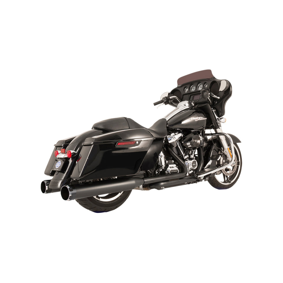 S&S CYCLE - EL DORADO DUAL EXHAUST SYSTEM - BLACK - BLACK THRUSTER
