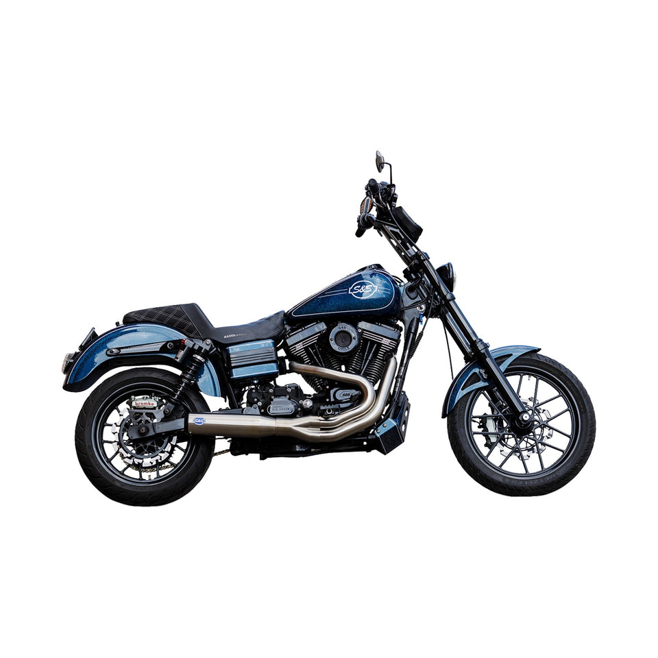 S&S CYCLE - 2-INTO-1 QUALIFIER EXHAUST SYSTEM - BRUSHED