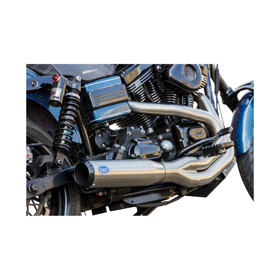 S&S CYCLE - 2-INTO-1 QUALIFIER EXHAUST SYSTEM - BRUSHED