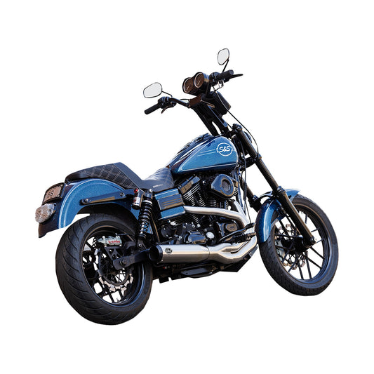 S&S CYCLE - 2-INTO-1 QUALIFIER EXHAUST SYSTEM - BRUSHED