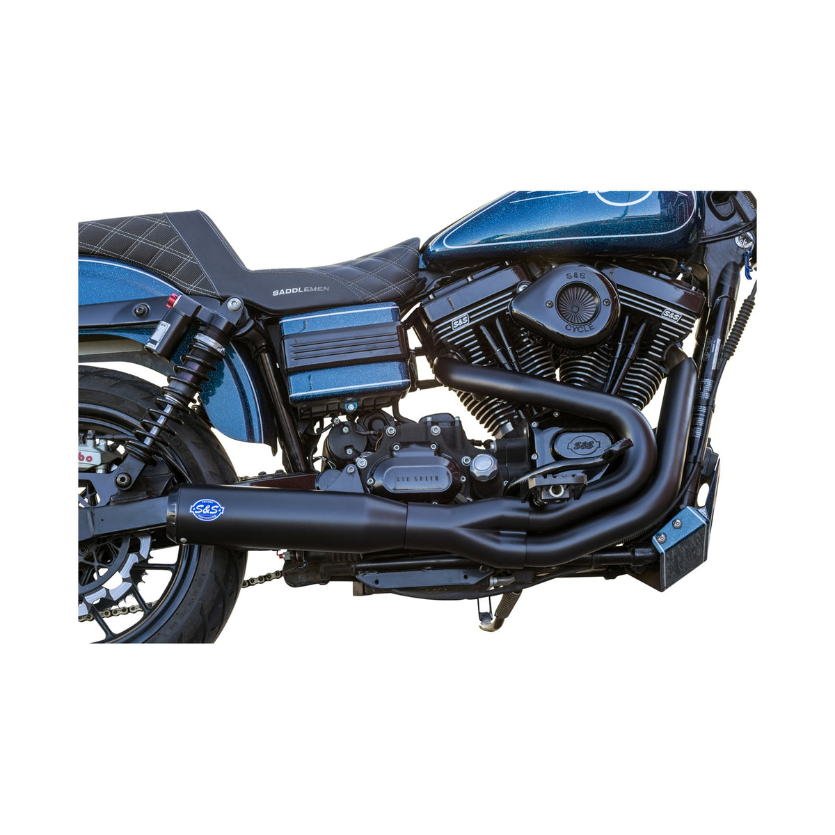 S&S CYCLE - 2-INTO-1 QUALIFIER EXHAUST SYSTEM - GUARDIAN BLACK