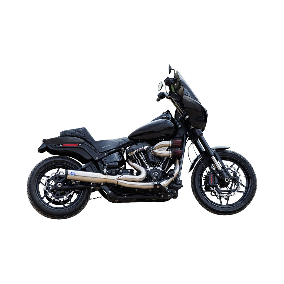 S&S CYCLE - 2-INTO-1 QUALIFIER EXHAUST SYSTEM - RACE ONLY - BRUSHED STAINLESS