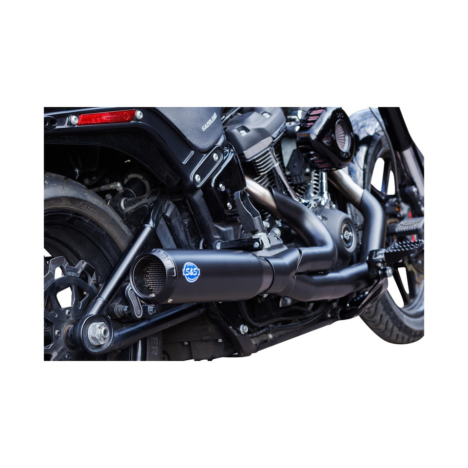 S&S CYCLE - 2-INTO-1 QUALIFIER EXHAUST SYSTEM - RACE ONLY - GUARDIAN BLACK