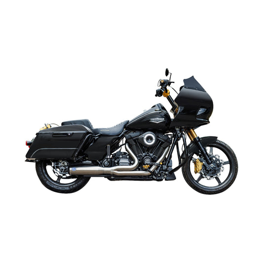 S&S CYCLE - 2-INTO-1 QUALIFIER EXHAUST SYSTEM - RACE ONLY - BRUSHED STAINLESS