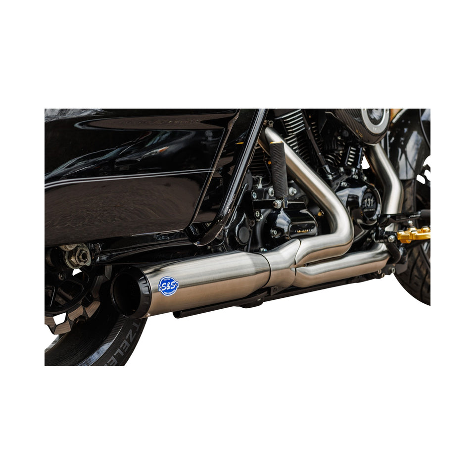 S&S CYCLE - 2-INTO-1 QUALIFIER EXHAUST SYSTEM - 50-STATE - SILVER
