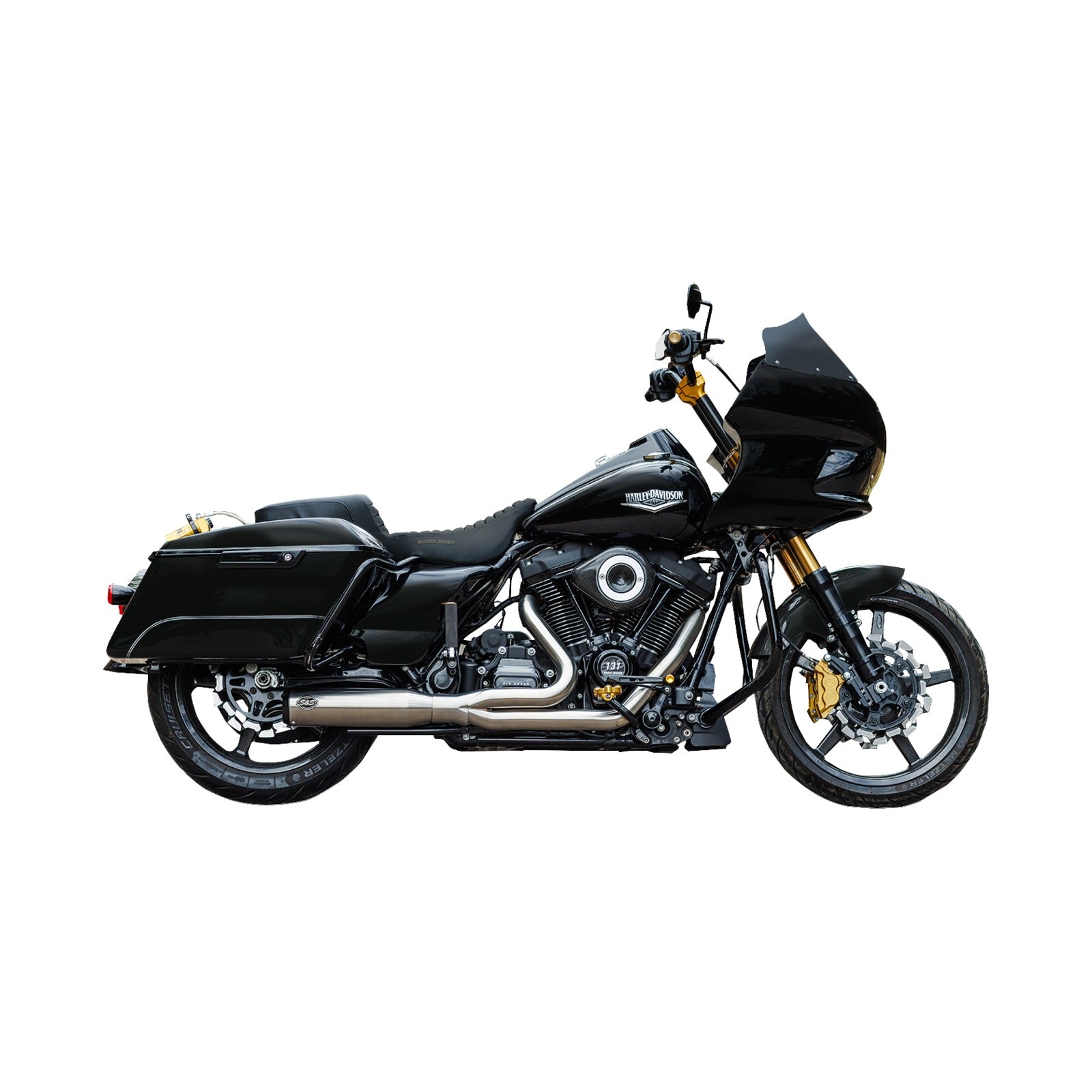 S&S CYCLE - 2-INTO-1 QUALIFIER EXHAUST SYSTEM - 50-STATE - SILVER