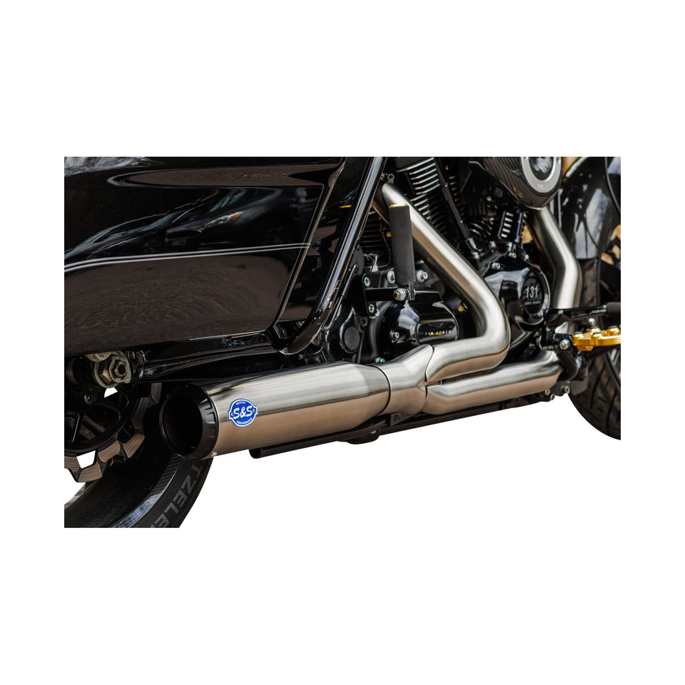 S&S CYCLE - 2-INTO-1 QUALIFIER EXHAUST SYSTEM - RACE ONLY - GUARDIAN BLACK