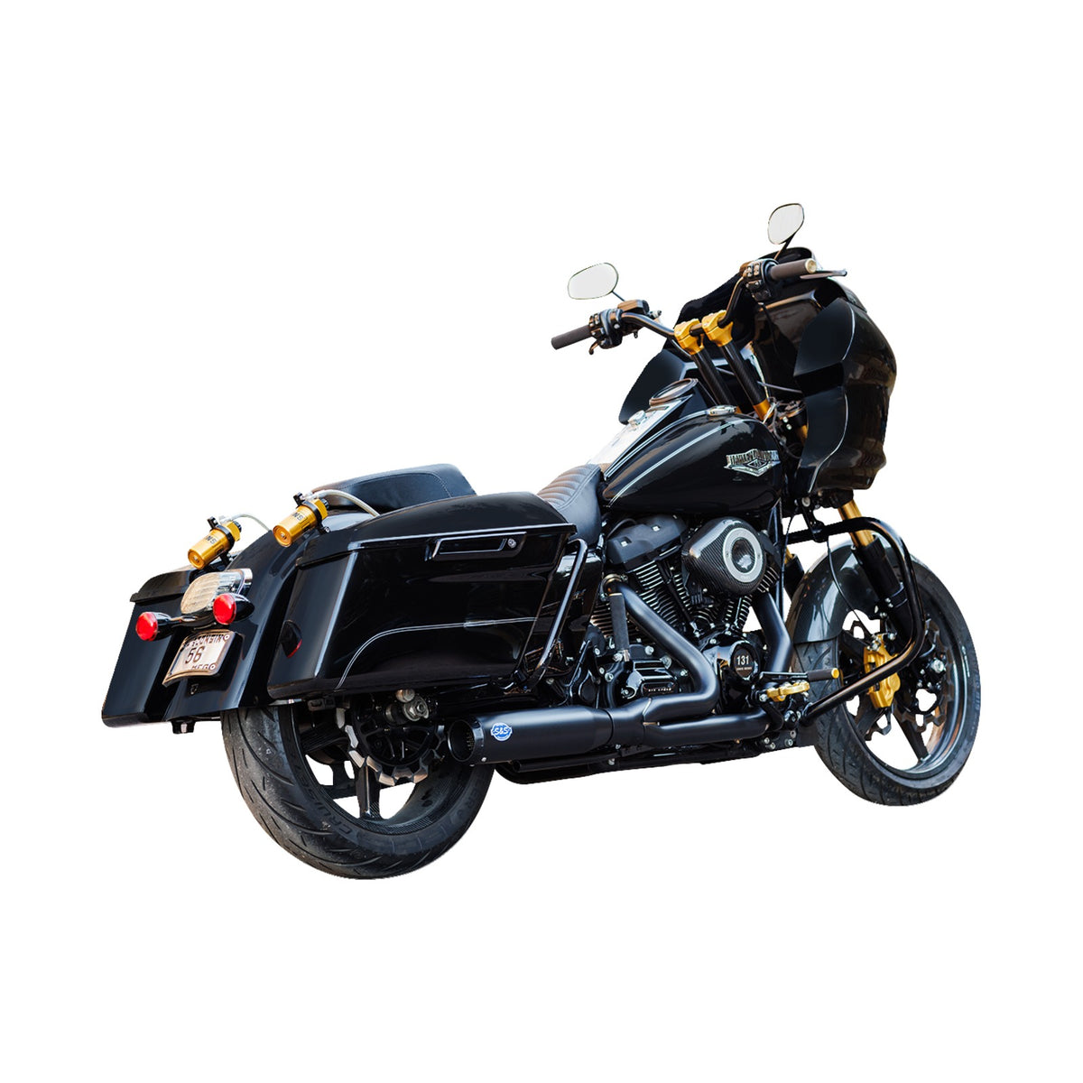 S&S CYCLE - 2-INTO-1 QUALIFIER EXHAUST SYSTEM - 50-STATE - BLACK