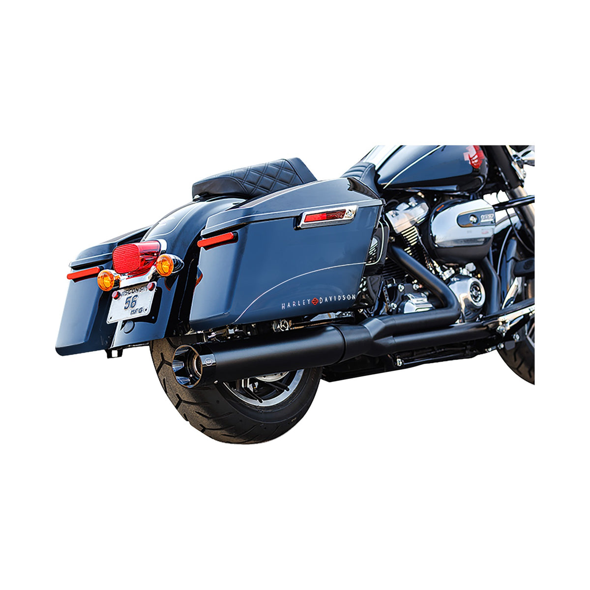 S&S CYCLE - 2-INTO-1 SIDEWINDER EXHAUST SYSTEM - 50-STATE - BLACK - M8 TOURING