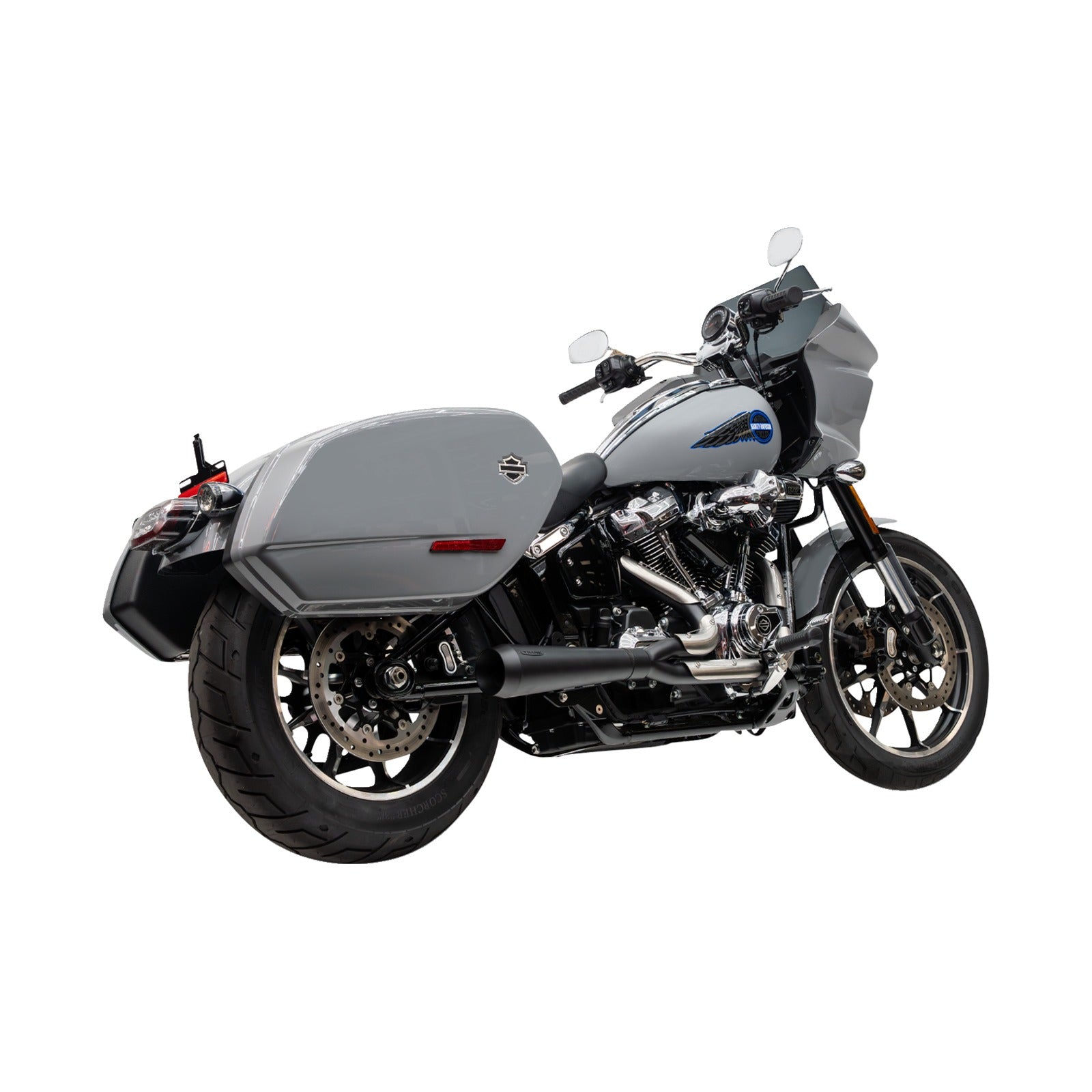 TRASK - 2-INTO-1 ASSAULT EXHAUST SYSTEM - BLACK - SOFTAIL M8