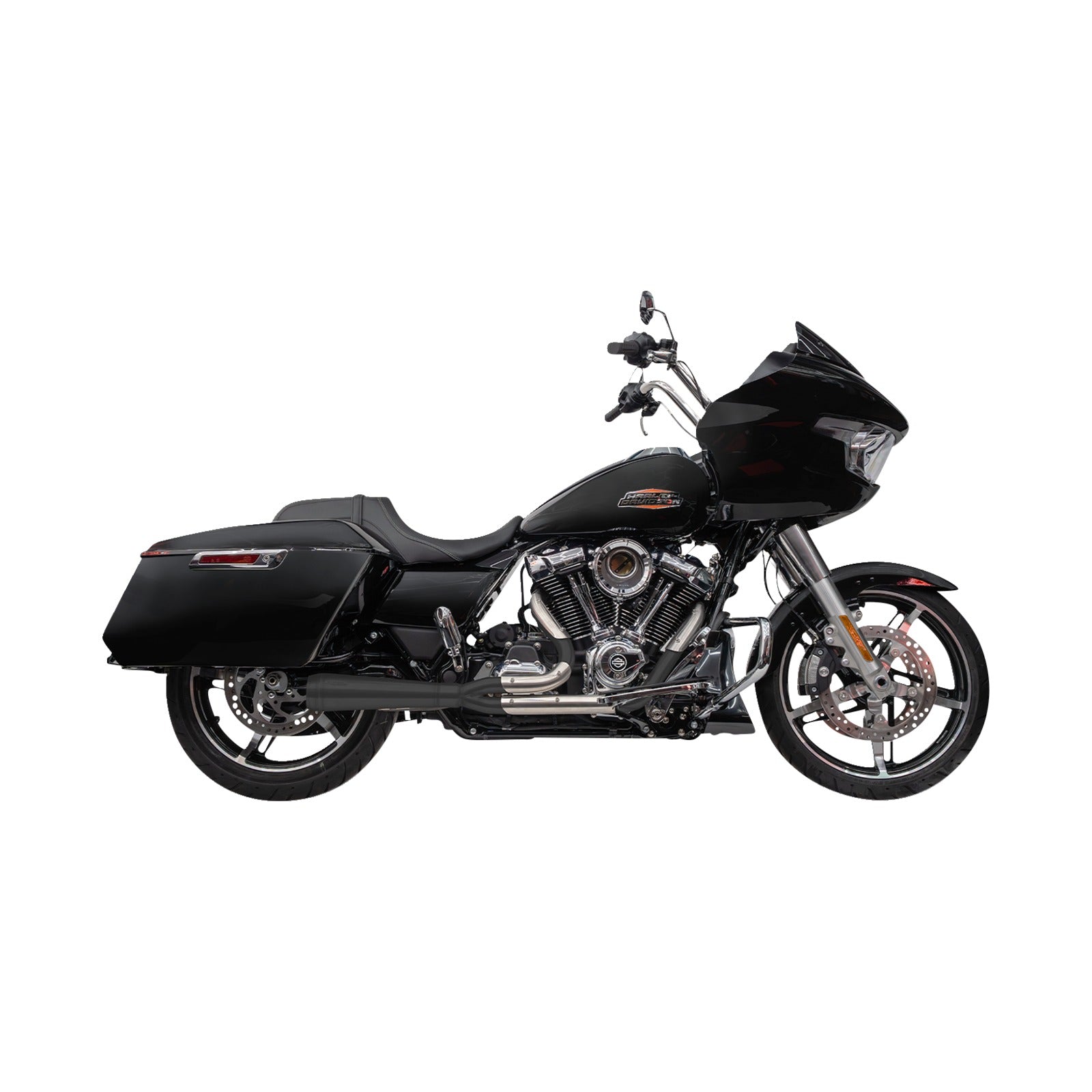 TRASK - 2-INTO-1 ASSAULT EXHAUST SYSTEM - BLACK - TOURING M8