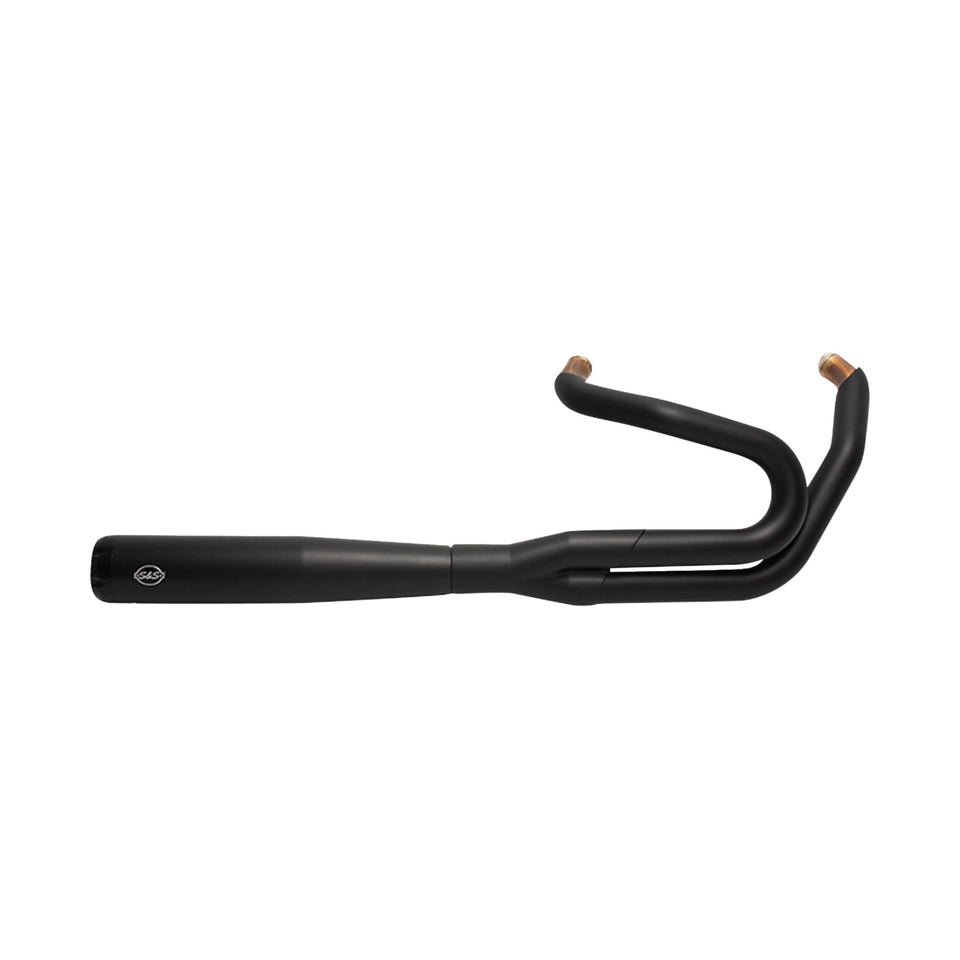 S&S CYCLE - 2-INTO-1 EXHAUST SYSTEM - BLACK