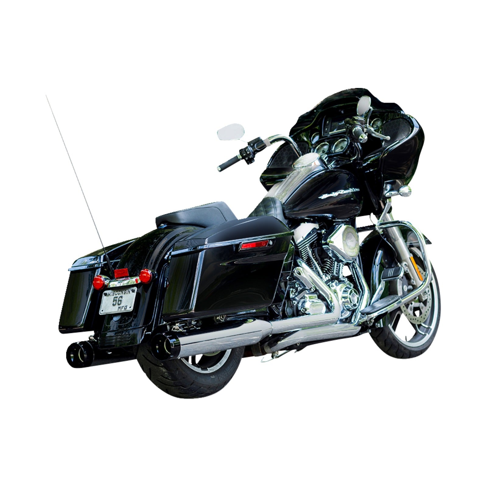 S&S CYCLE - 4-1/2" MK45 PERFORMANCE MUFFLERS - CHROME WITH BLACK THRUSTER