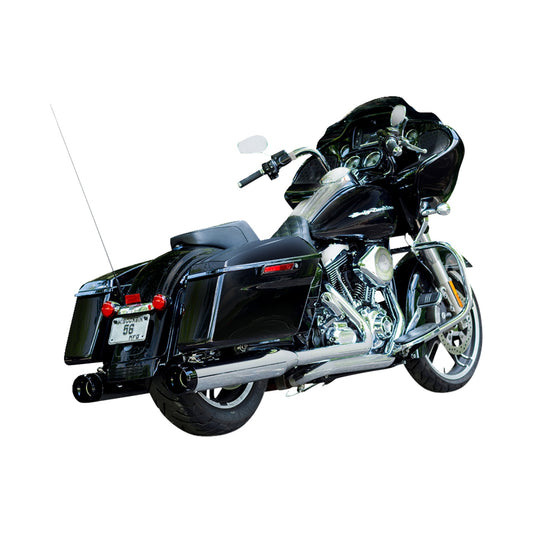 S&S CYCLE - 4-1/2" MK45 PERFORMANCE MUFFLERS - CHROME WITH BLACK THRUSTER