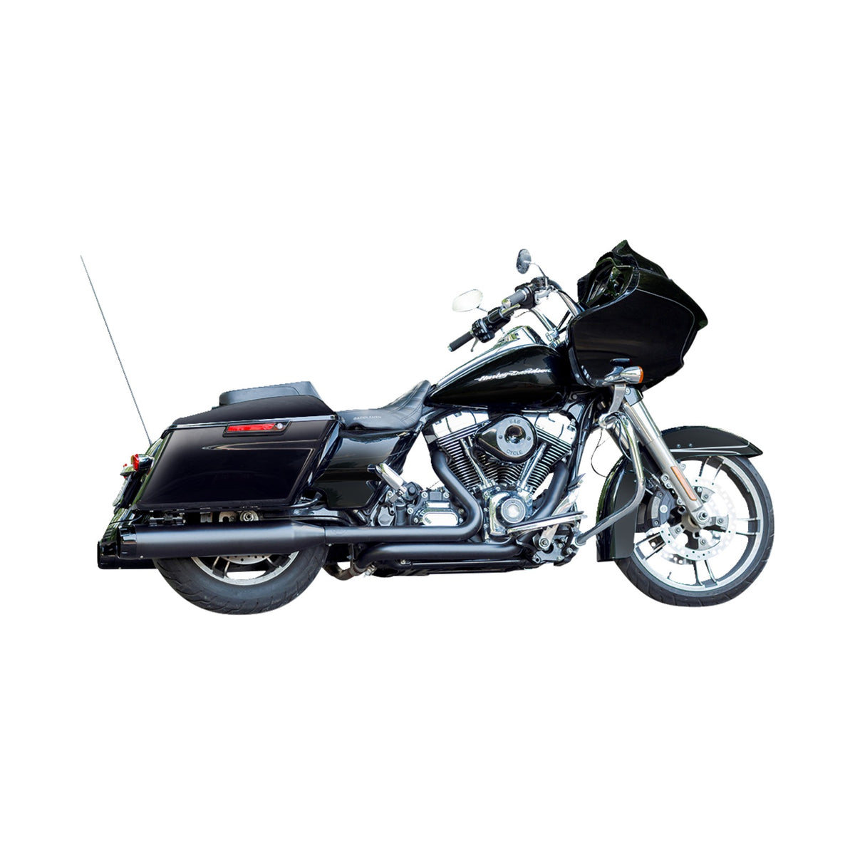 S&S CYCLE - 4-1/2" MK45 PERFORMANCE MUFFLERS - BLACK WITH BLACK THRUSTER