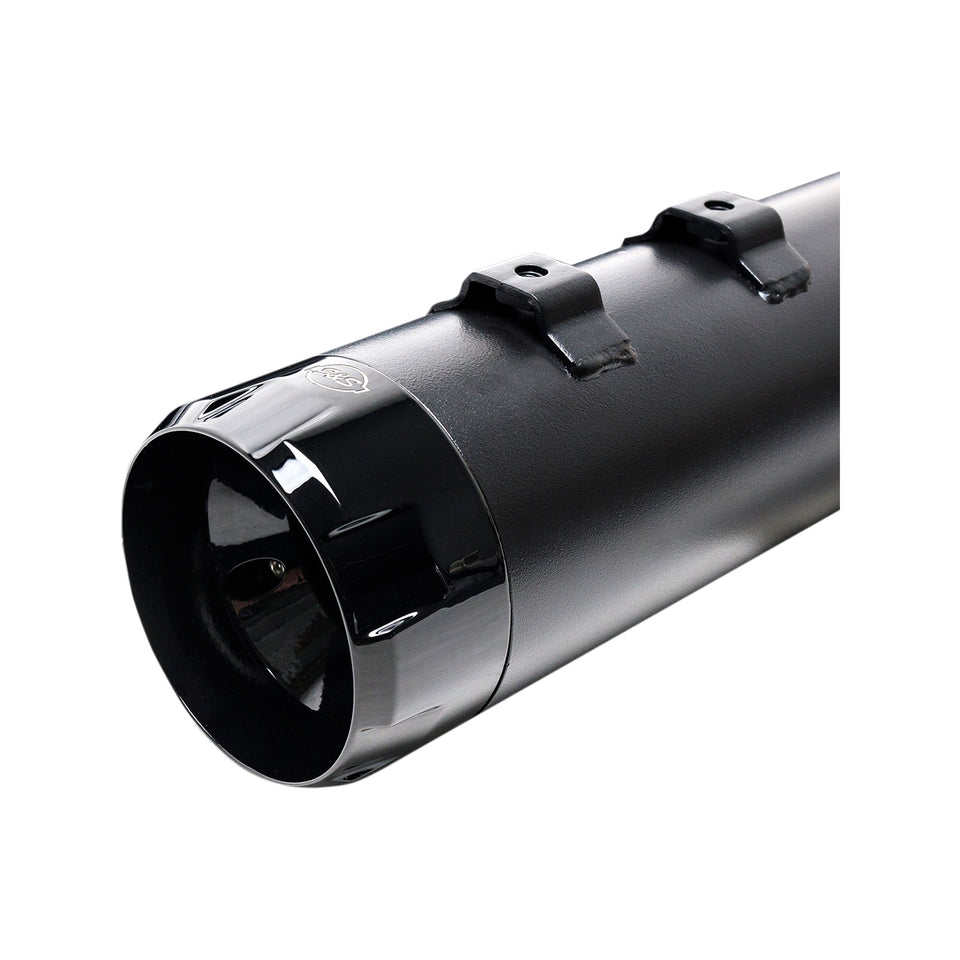 S&S CYCLE - 4-1/2" MK45 PERFORMANCE MUFFLERS - BLACK WITH BLACK THRUSTER
