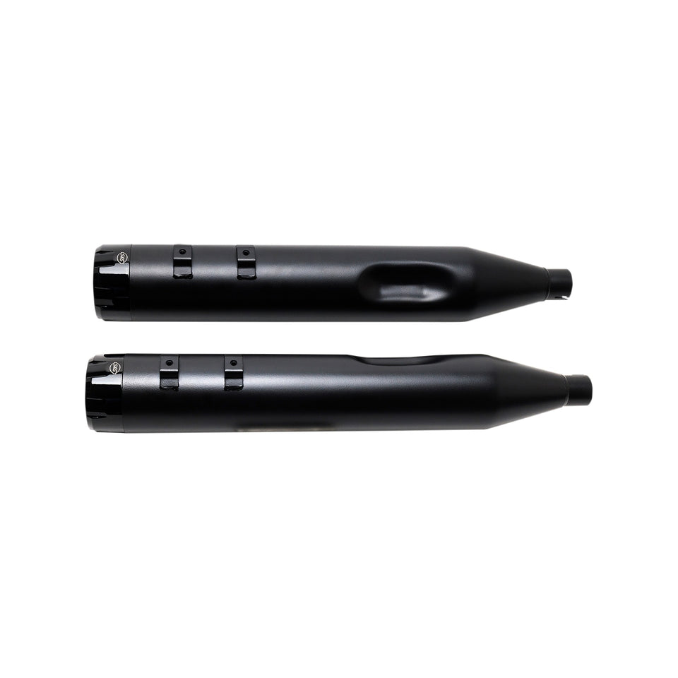 S&S CYCLE - 4-1/2" MK45 PERFORMANCE MUFFLERS - BLACK WITH BLACK THRUSTER