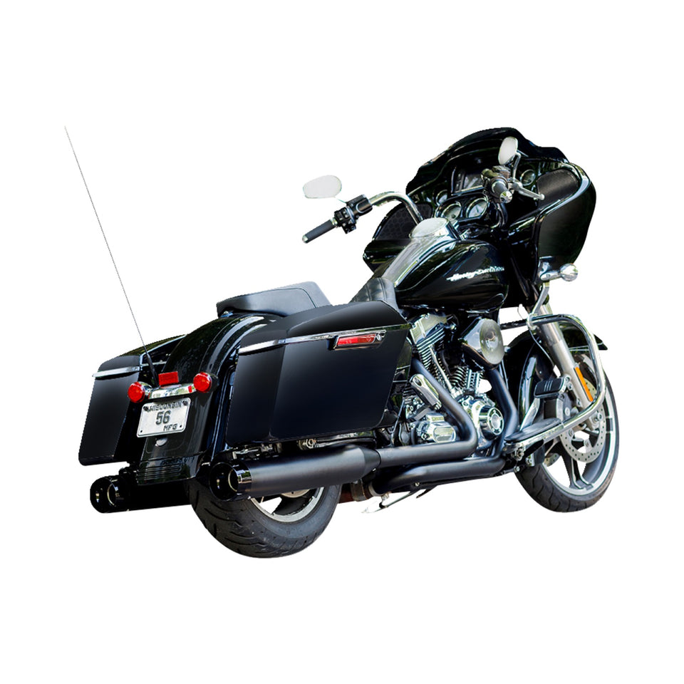 S&S CYCLE - 4-1/2" MK45 PERFORMANCE MUFFLERS - BLACK WITH BLACK THRUSTER