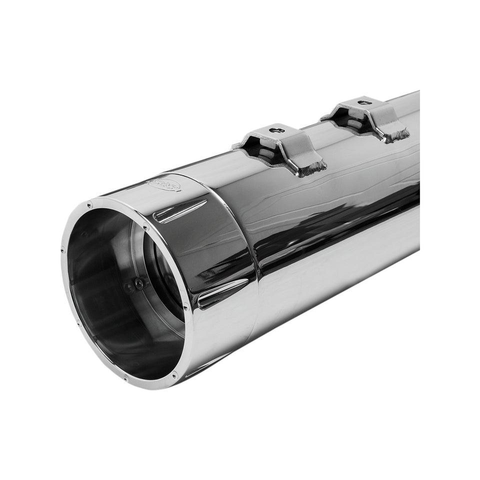 S&S CYCLE - 4-1/2" MK45 PERFORMANCE MUFFLERS - CHROME WITH CHROME TRACER