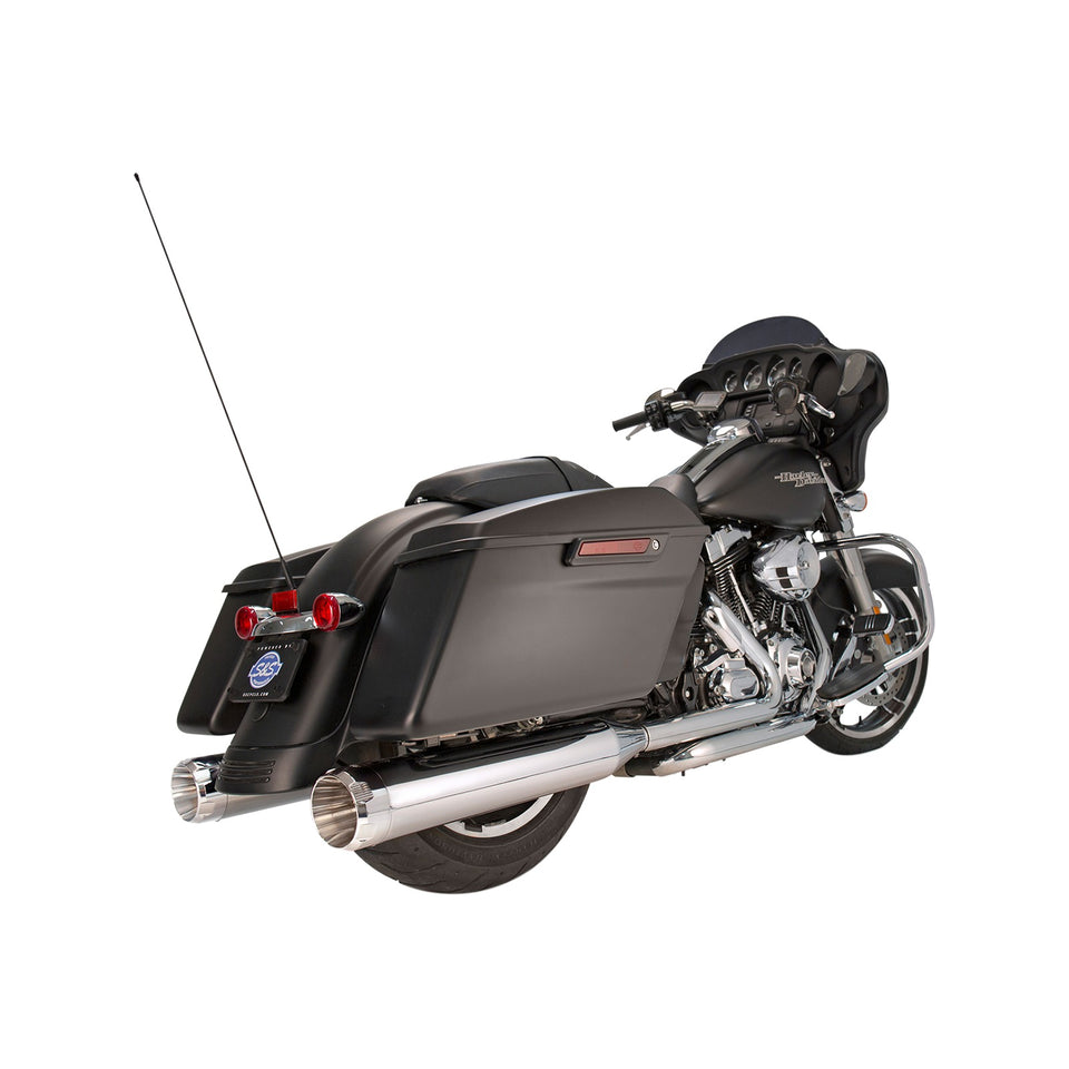 S&S CYCLE - 4-1/2" MK45 PERFORMANCE MUFFLERS - CHROME WITH BLACK TRACER