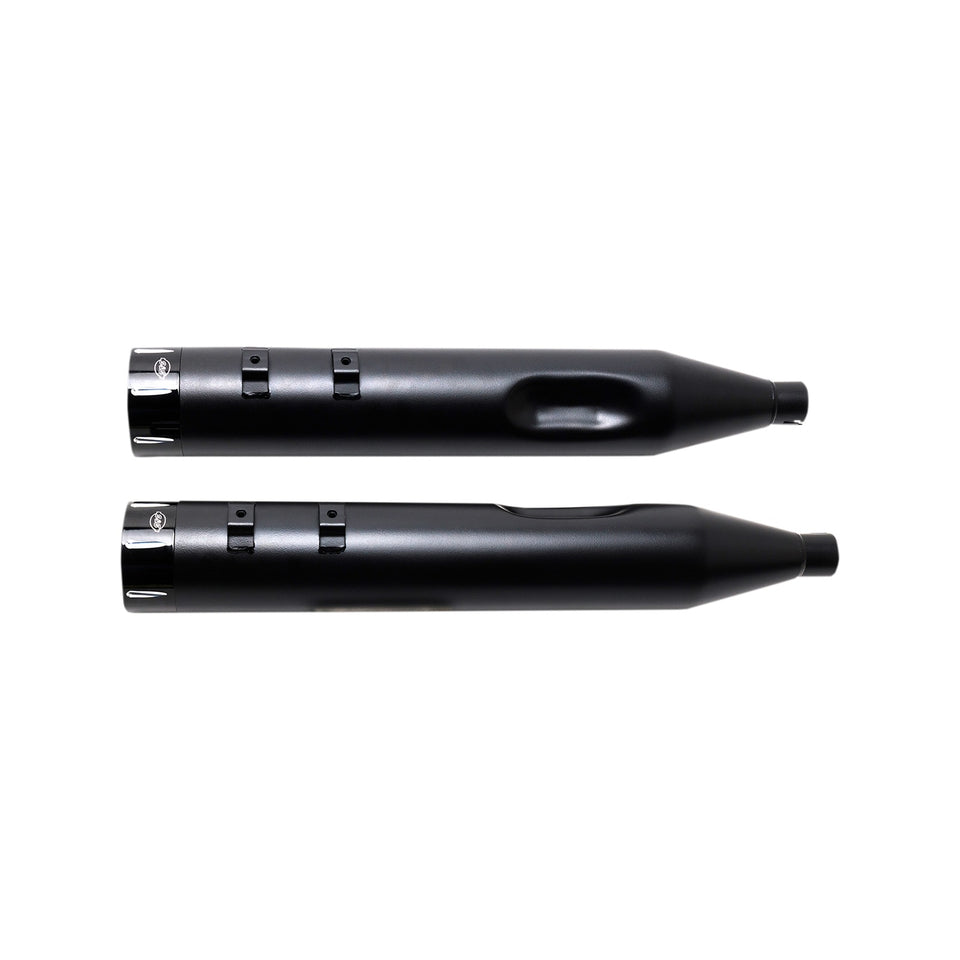 S&S CYCLE - 4-1/2" MK45 PERFORMANCE MUFFLERS - BLACK WITH BLACK TRACER