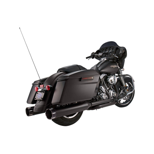 S&S CYCLE - 4-1/2" MK45 PERFORMANCE MUFFLERS - BLACK WITH BLACK TRACER