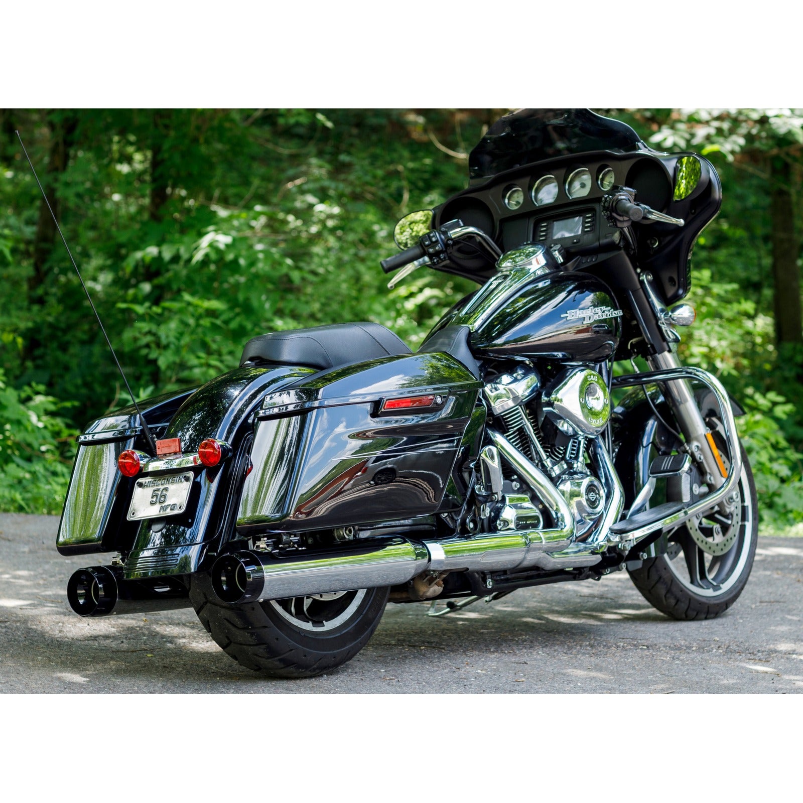 S&S CYCLE - 4-1/2" MK45 PERFORMANCE MUFFLERS - BLACK THRUSTER
