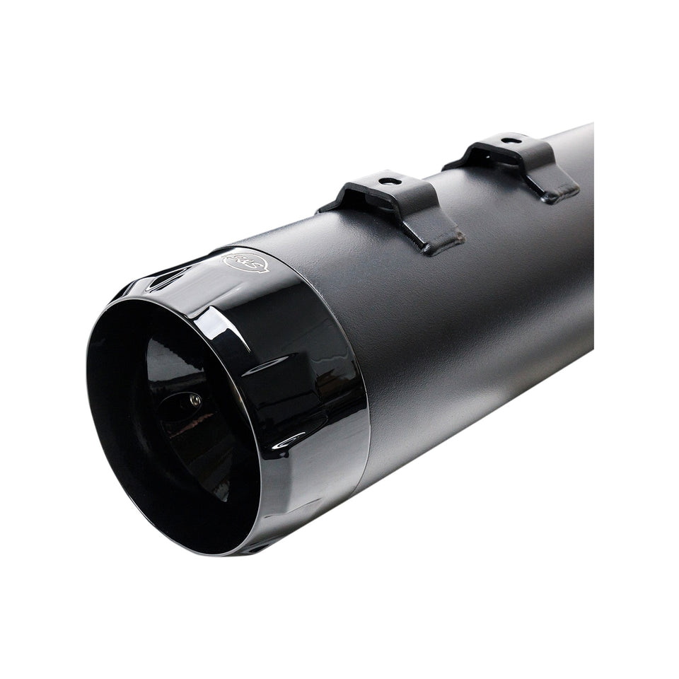 S&S CYCLE - 4-1/2" MK45 PERFORMANCE MUFFLERS - BLACK THRUSTER