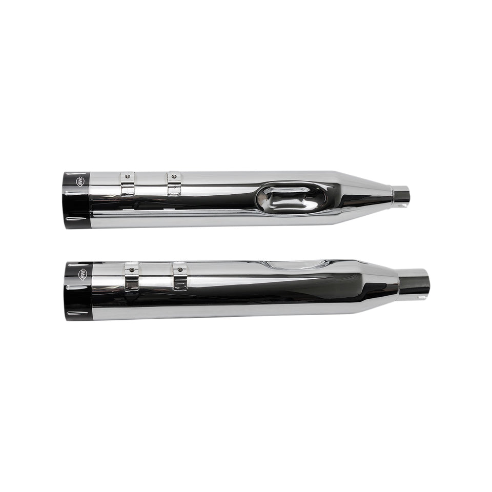 S&S CYCLE - 4-1/2" MK45 PERFORMANCE MUFFLERS - BLACK TRACER