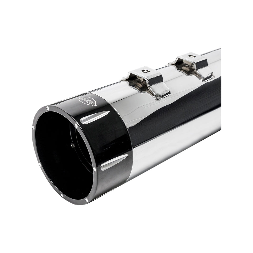 S&S CYCLE - 4-1/2" MK45 PERFORMANCE MUFFLERS - BLACK TRACER