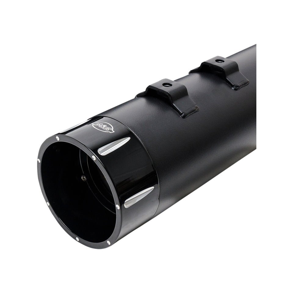 S&S CYCLE - 4-1/2" MK45 PERFORMANCE MUFFLERS - BLACK TRACER