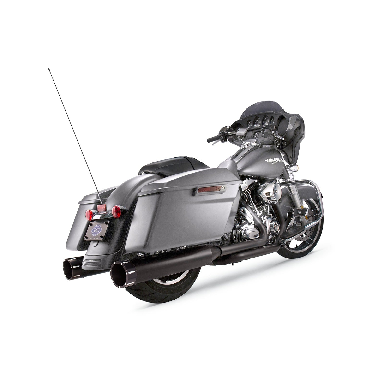 S&S CYCLE - 4-1/2" MK45 PERFORMANCE MUFFLERS - BLACK TRACER