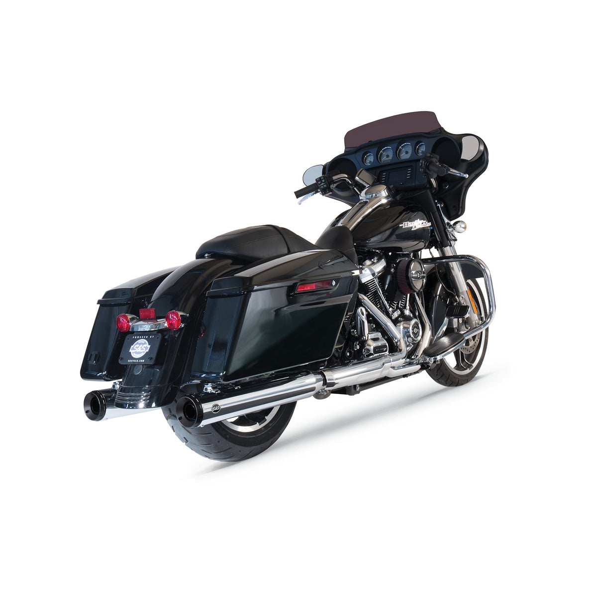 S&S CYCLE - GRAND NATIONAL SLIP-ON MUFFLERS - BLACK - M8 FL