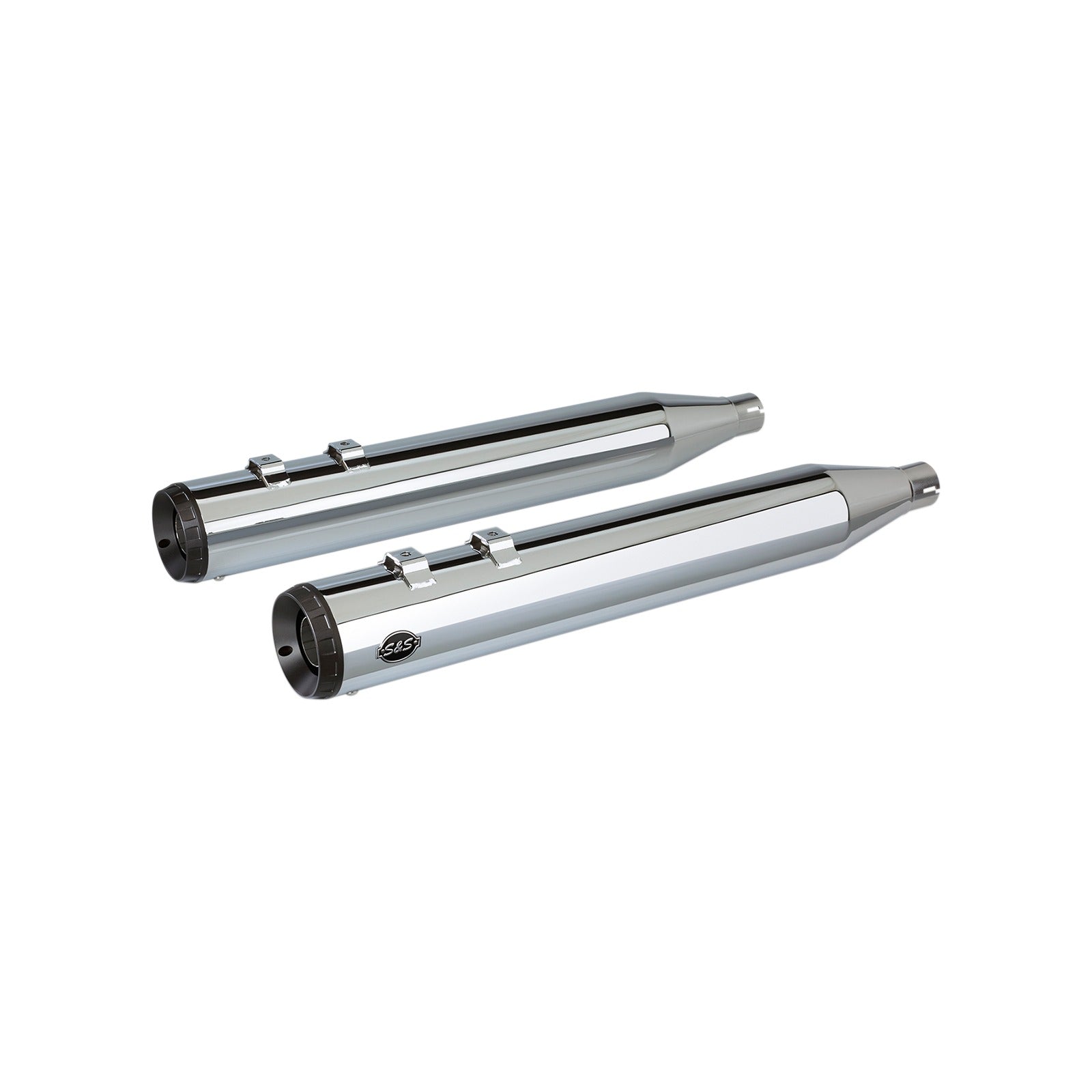 S&S CYCLE - GRAND NATIONAL SLIP-ON MUFFLERS - CHROME - FLT '95-'16