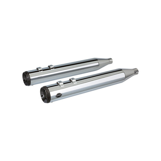 S&S CYCLE - GRAND NATIONAL SLIP-ON MUFFLERS - CHROME - FLT '95-'16