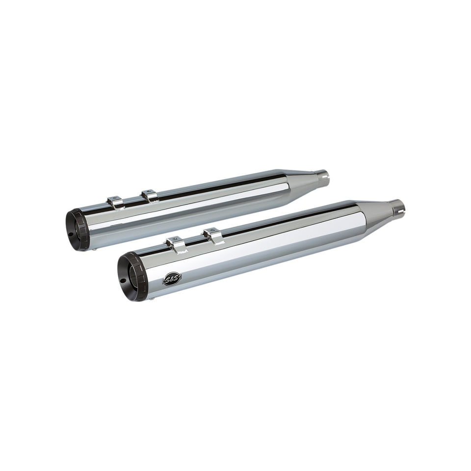 S&S CYCLE - GRAND NATIONAL SLIP-ON MUFFLERS - CHROME - FLT '95-'16