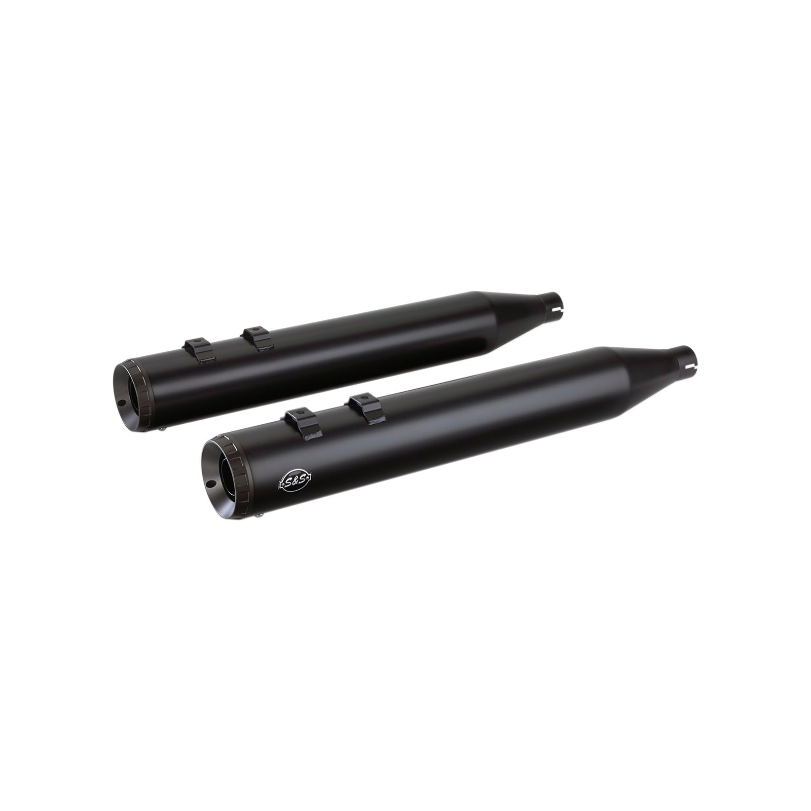 S&S CYCLE - GRAND NATIONAL SLIP-ON MUFFLERS - BLACK - FLT '95-'16
