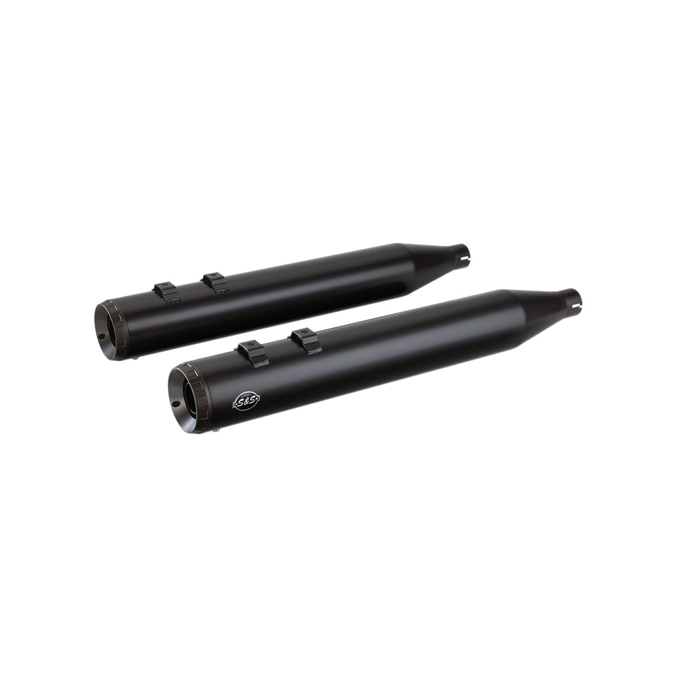 S&S CYCLE - GRAND NATIONAL SLIP-ON MUFFLERS - BLACK - FLT '95-'16